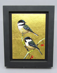 Oil and gold leaf painting by Becky Munting.
