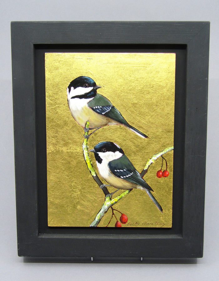 Oil and gold leaf painting by Becky Munting.