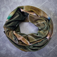 "Moss" Velvet Infinity Scarf by Agate & Ayre