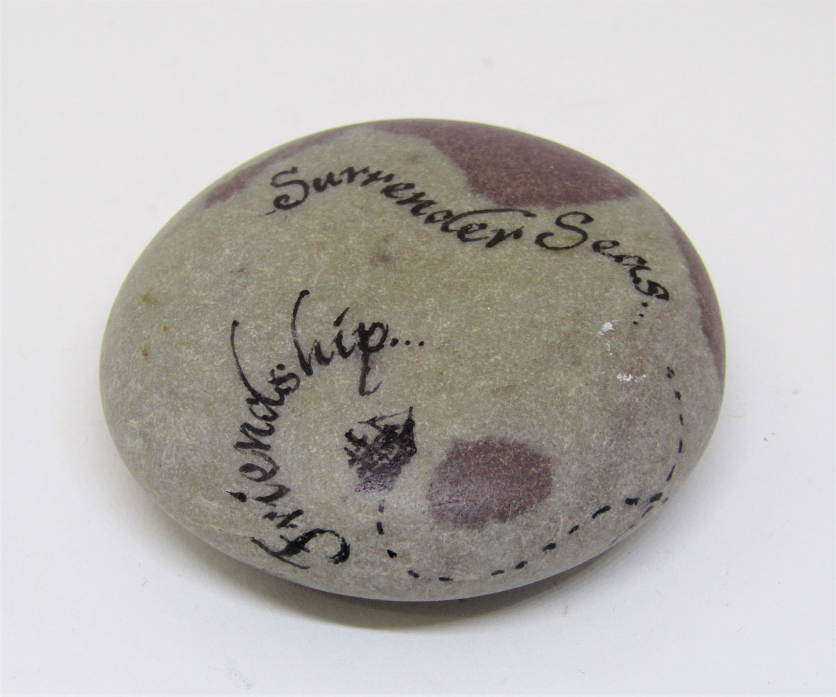 Hand painted stone by Alexis Penn Carver