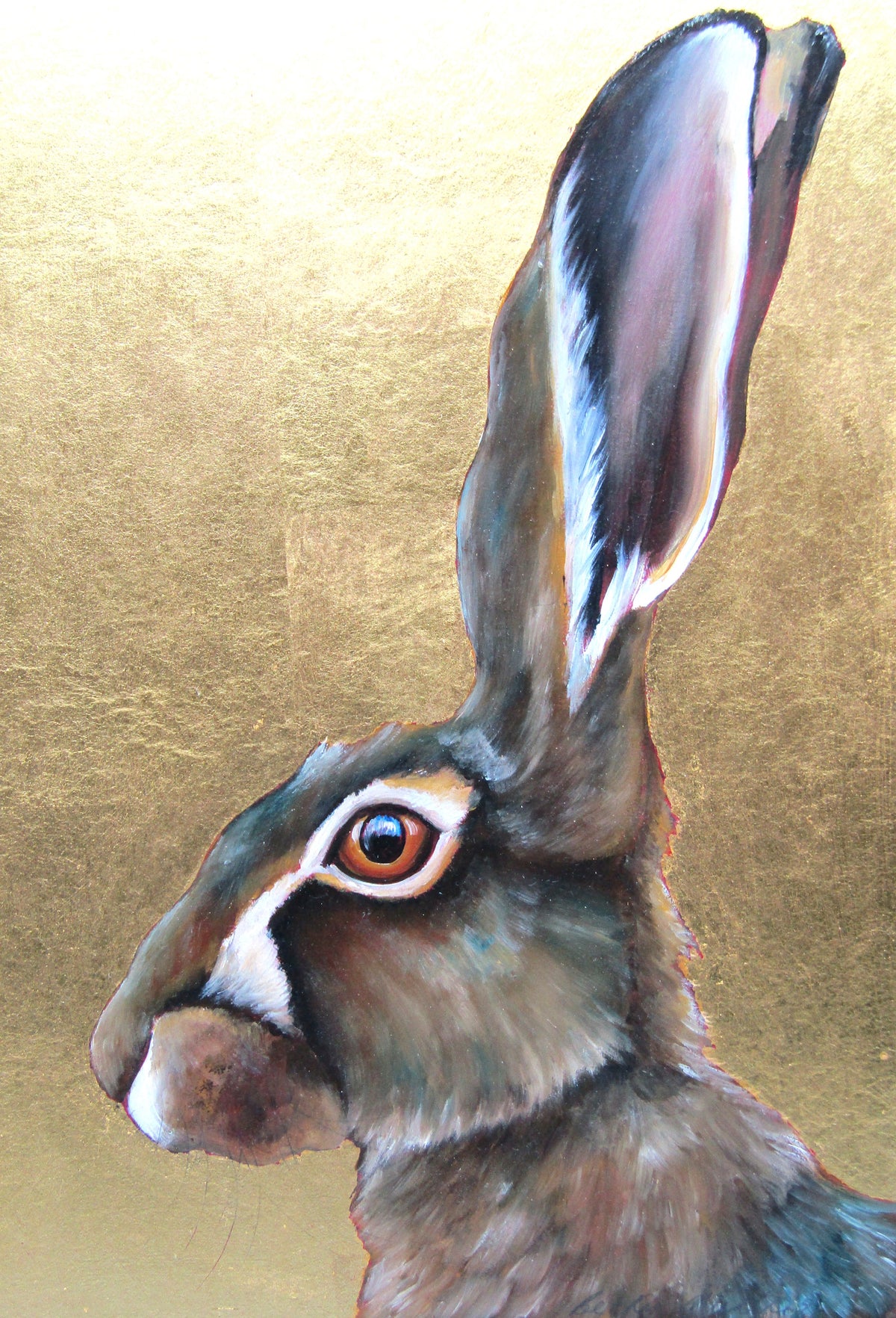 Oil & Gold Leaf Painting by Becky Munting