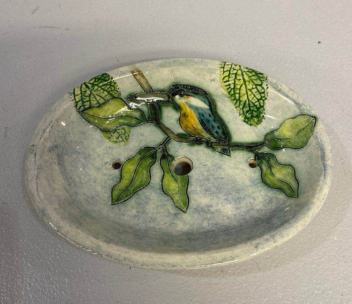 Kingfisher Soap Dish by Jeanne Jackson 