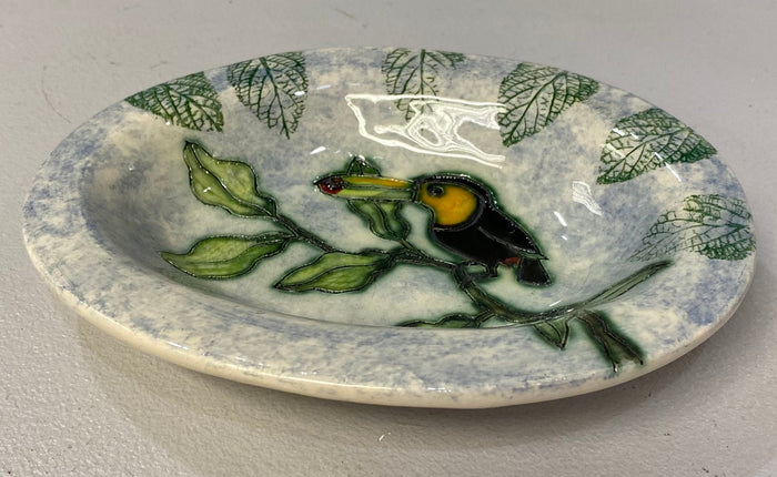 Oval Toucan Dish by Jeanne Jackson