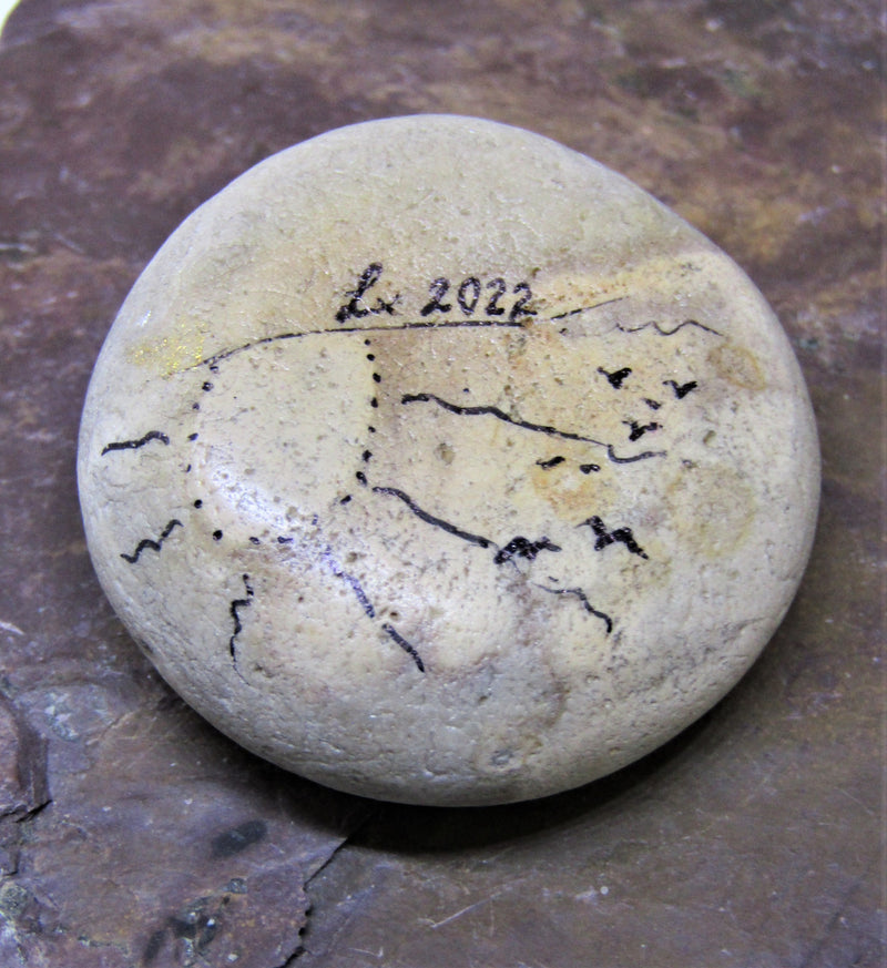 Hand Painted Stone by Alexis Penn Carver