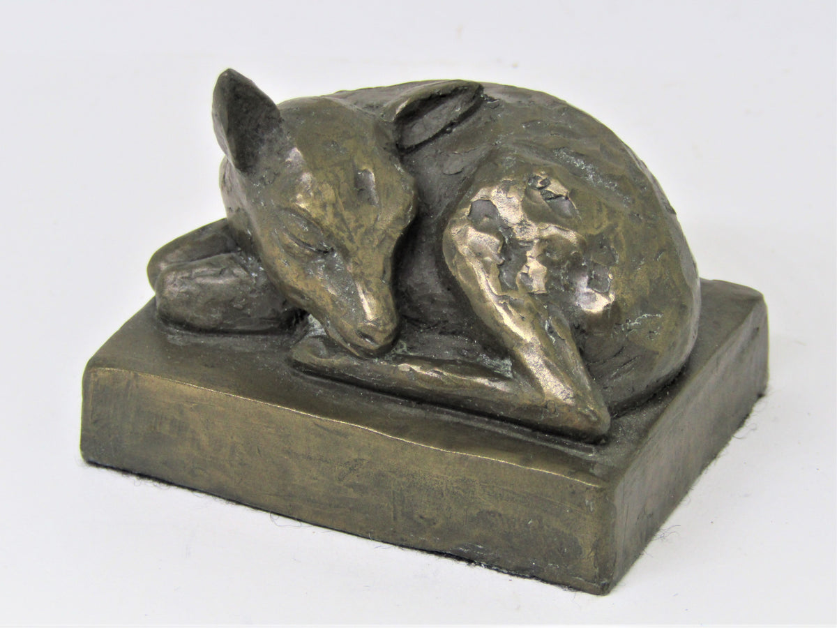 'Sleeping Kid Goat 1' Bronze Resin by Kate Newlyn
