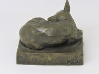 'Sleeping Kid Goat 1' Bronze Resin by Kate Newlyn