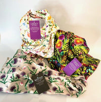 Turquoise Strawberry Thief Silk Scarf by Ladycrow