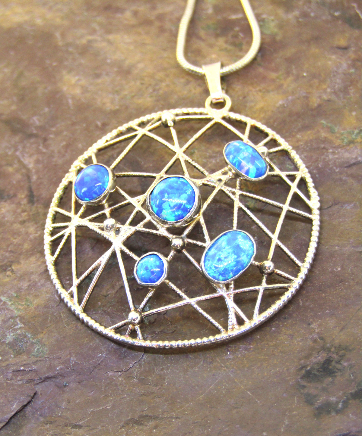 Blue Opal Pendant by Lavan