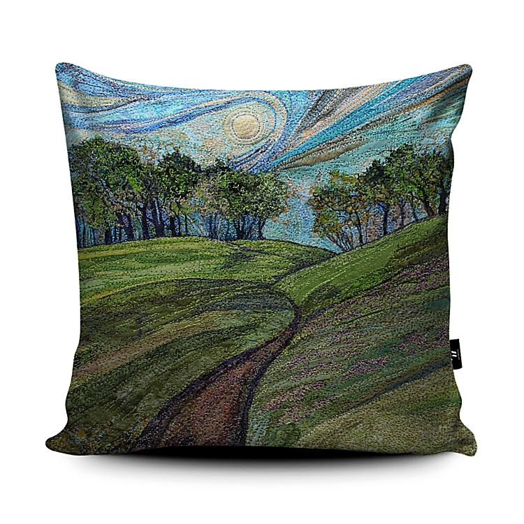 Pathway to Solitude - cushion by Rachel Wright