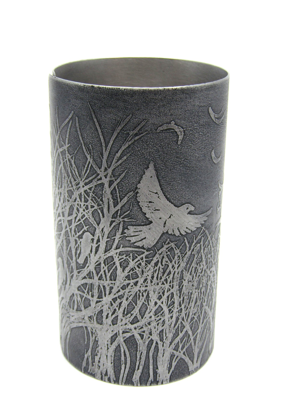 Aluminium vessel by Anna Roebuck