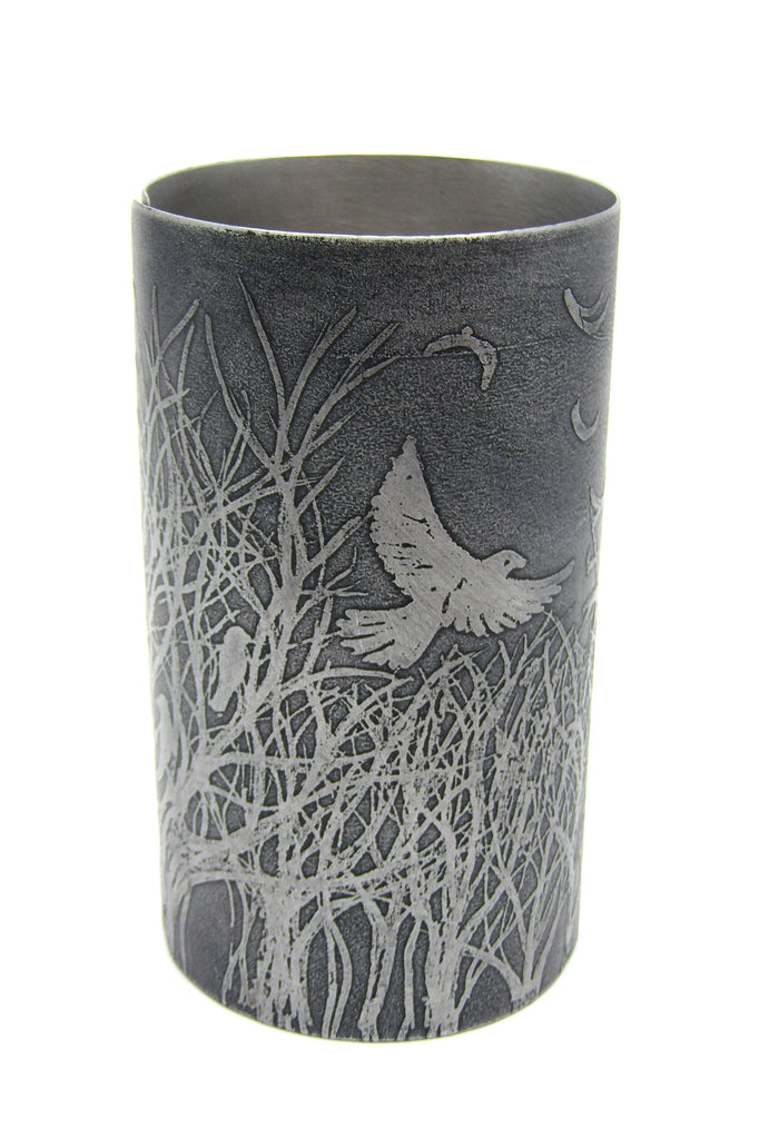 Aluminium vessel by Anna Roebuck