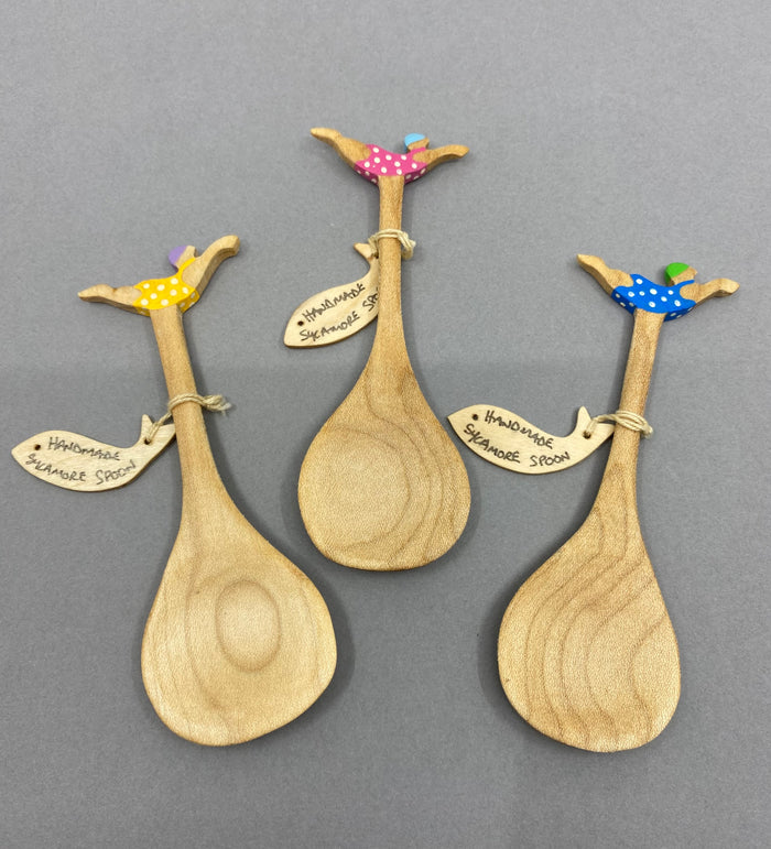 Quirky wooden spoons handcrafted by Phil Jackson
