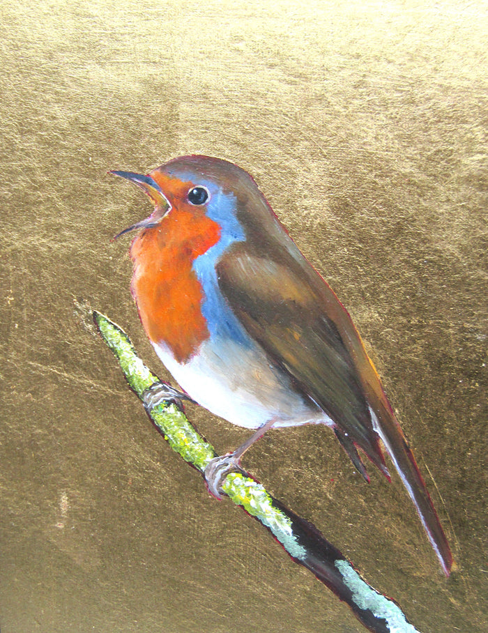 Oil & Gold Leaf Painting by Becky Munting