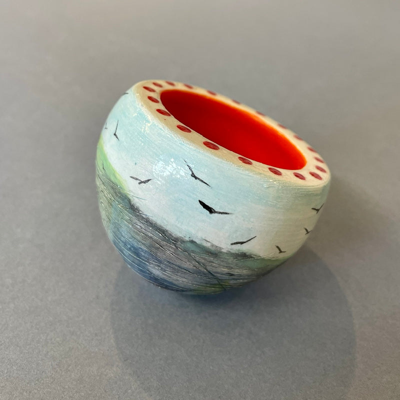 Small seascape nest bowl by Sarah Moss