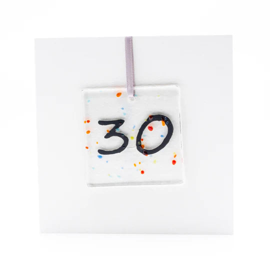 "30" Hanging Decoration birthday card by Marc Peters