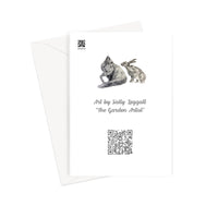 Two Hares Greeting Card