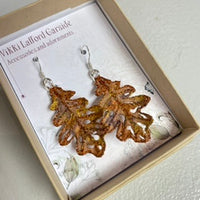 Oak Leaf Earrings by Vikki Lafford Garside
