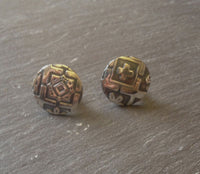 Oxidised Silver Earstuds by John Field