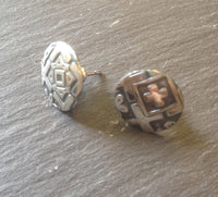 Oxidised Silver Earstuds by John Field