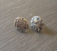 Oxidised Silver Earstuds by John Field