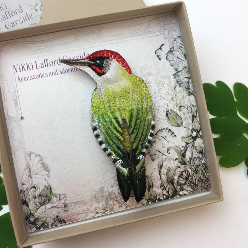 Woodpecker Brooch by Vikki Lafford Garside