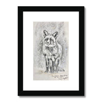 Snowflake Fox Framed & Mounted Print