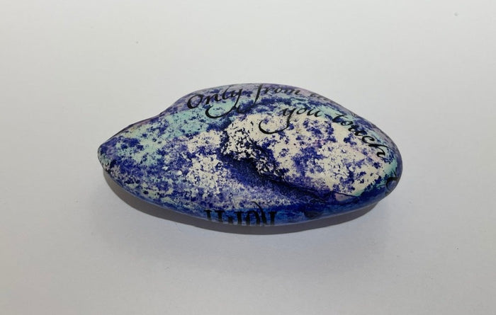 "Only from the Heart can you Touch the Sky." Hand Painted Stone by Alexis Penn Carver 