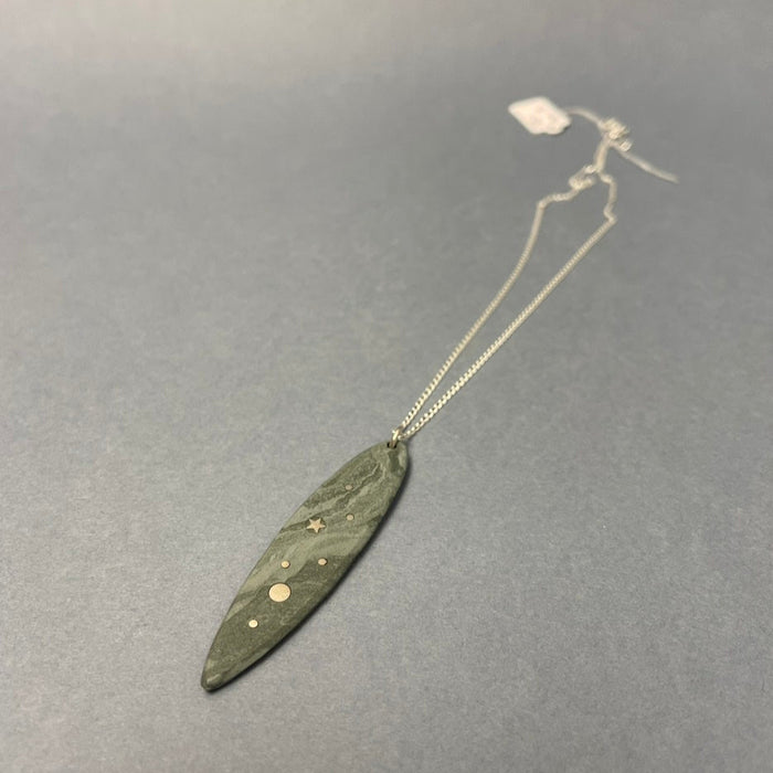 Slate and Silver pendant