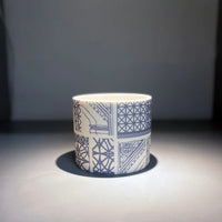 Blue Architecture Tealight/Planter Porcelain Pot
