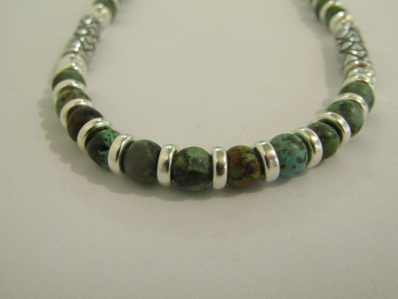 African Turquoise Necklace by Anne Farag