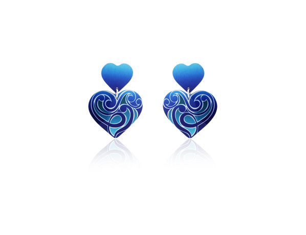 Amour Blue Earrings by Pixalum