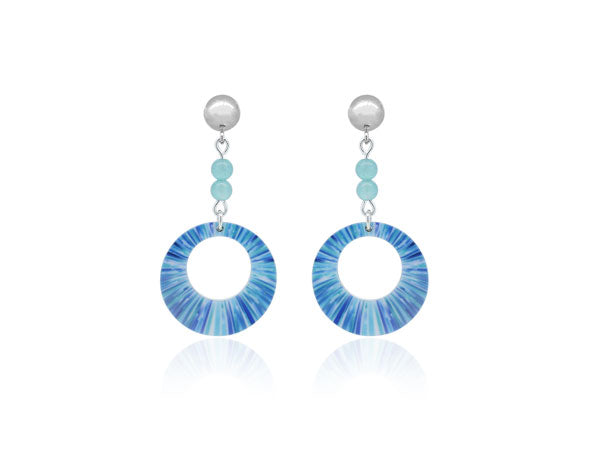 Anemone Blue Earrings by Pixalum