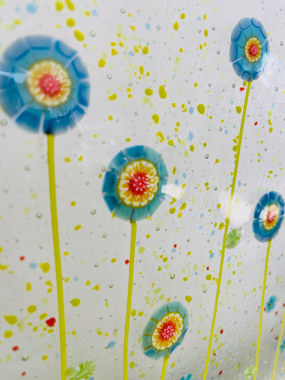 "Mandala Meadow"  (large)- Fused Glass by Anna Croxen