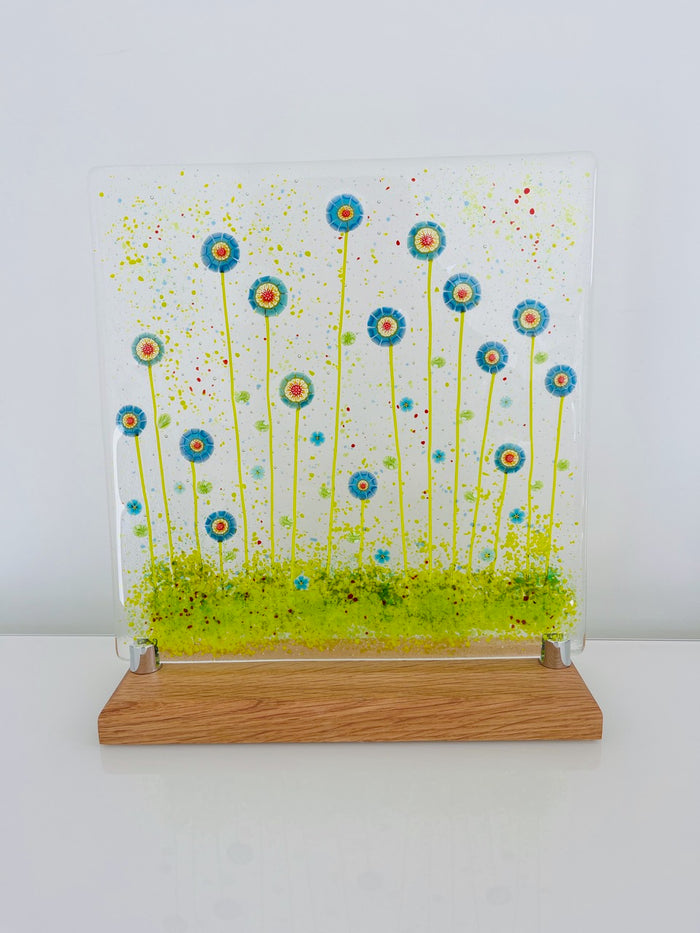 "Mandala Meadow"  (large)- Fused Glass by Anna Croxen