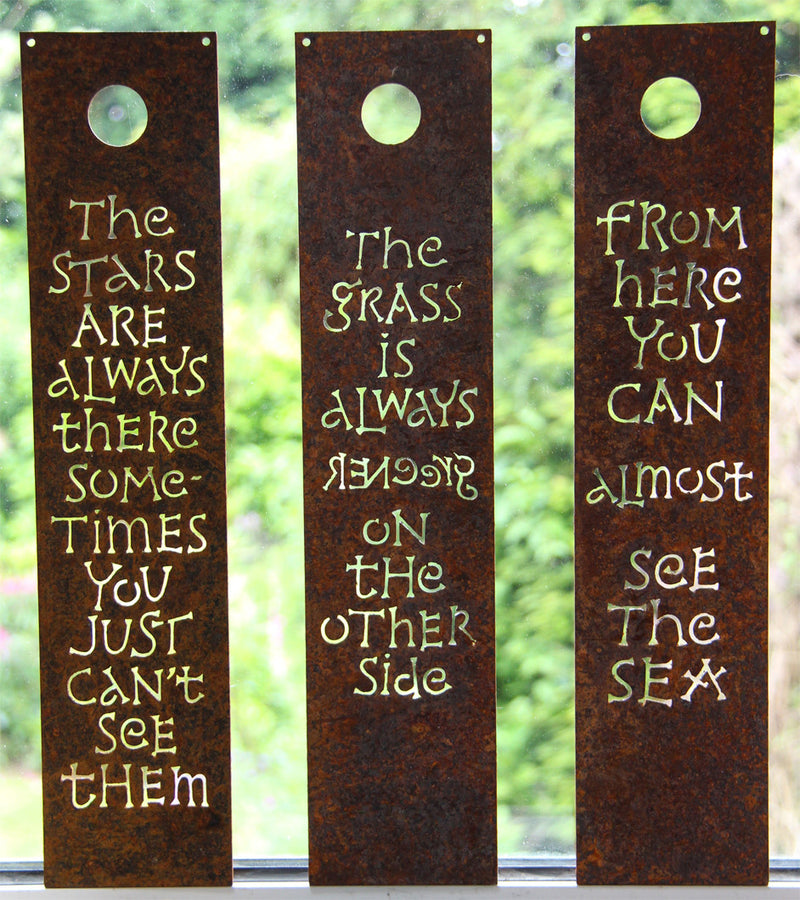 The Grass - Lasercut Corten Steel by Annet Stirling