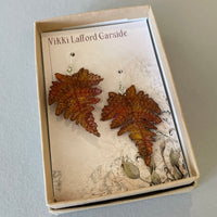 Large Fern Leaf Earrings by Vikki Lafford Garside