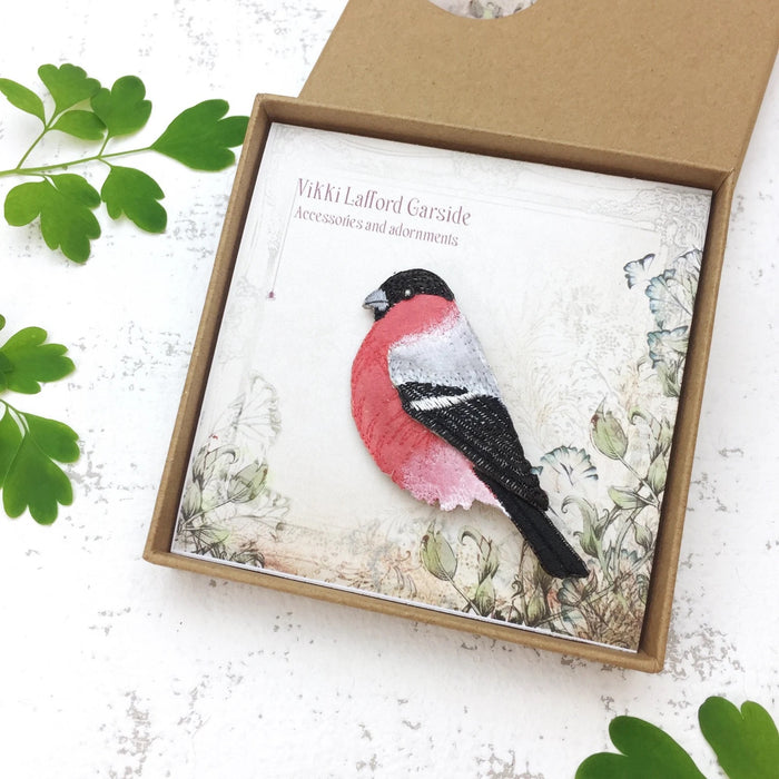 Bullfinch Brooch by Vikki Lafford Garside