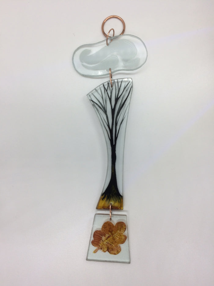 Hanging Cloud/Tree/Leaf, stained glass by Bryan Smith