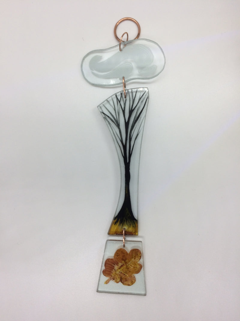 Hanging Cloud/Tree/Leaf, stained glass by Bryan Smith