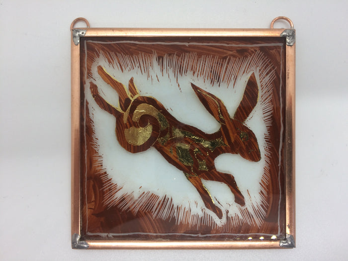 Hare Celtic Pattern Copper Frame by Bryan Smith