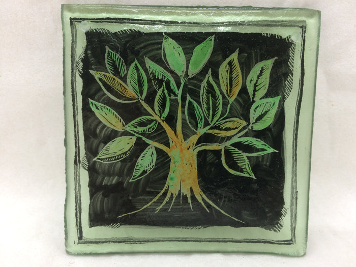 Tree without frame, stained glass by Bryan Smith