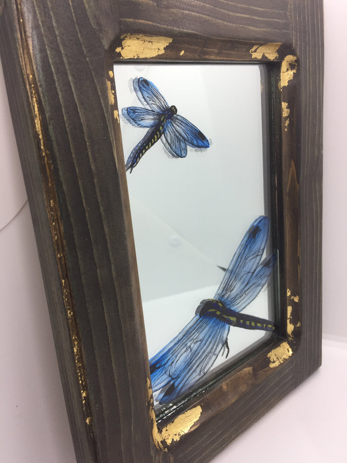 Mirror in Frame with Dragonflies By Bryan Smith