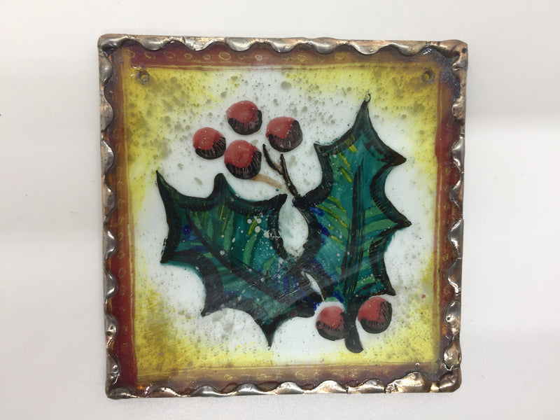 Holly 2, Painted Copper Foil glass by Bryan Smith