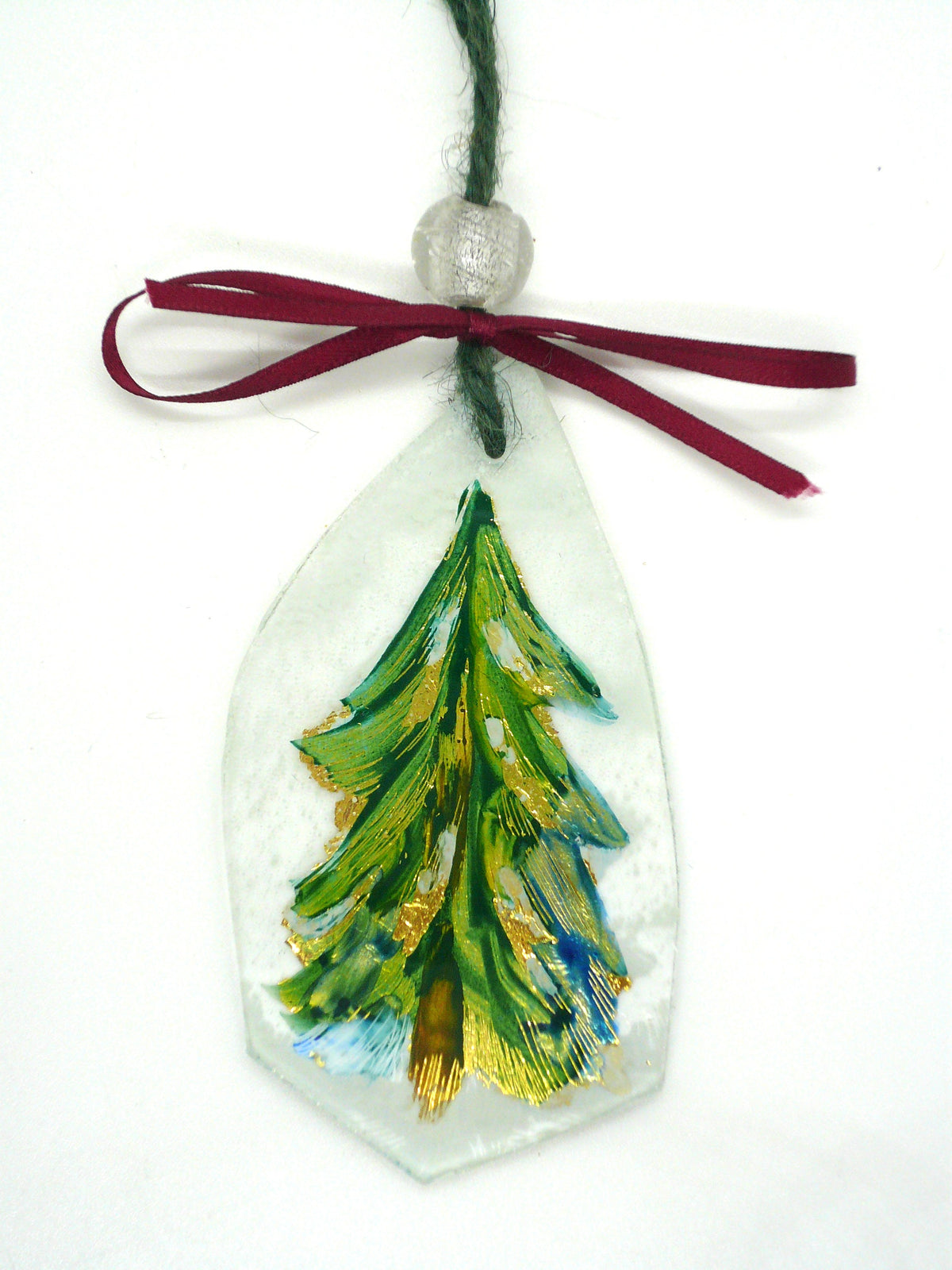 Xmas Tree & Glass Bead - stained glass by Bryan Smith (BJS306)