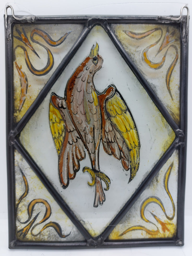 Medieval Bird 2, stained glass by Bryan Smith