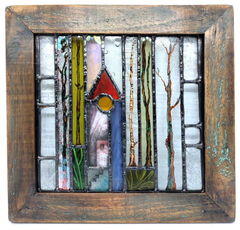 The Woodman's Cottage, stained glass by Bryan Smith