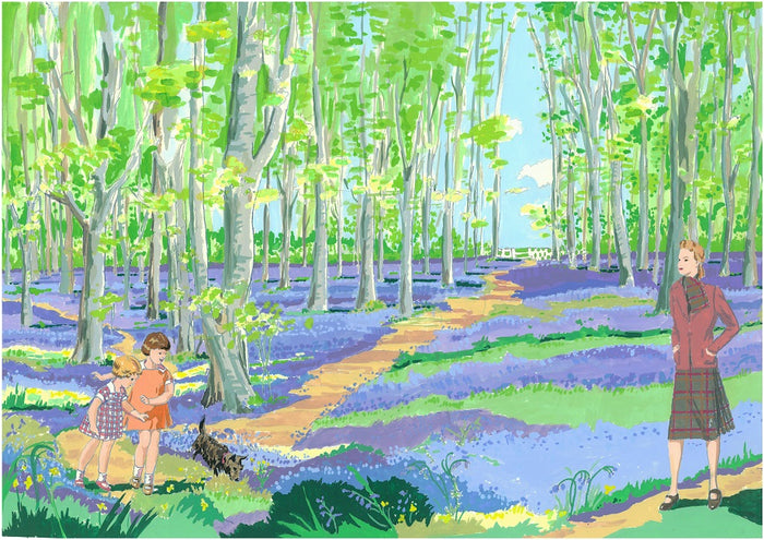 "Bluebell Wood" limited edition print by Mary Casserley