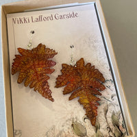 Large Fern Leaf Earrings by Vikki Lafford Garside