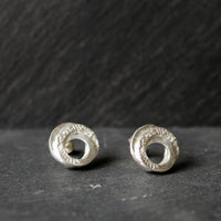 Silver Stud Earrings by Chris Lewis