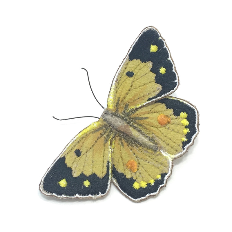Clouded Yellow Butterfly Brooch by Vikki Lafford Garside